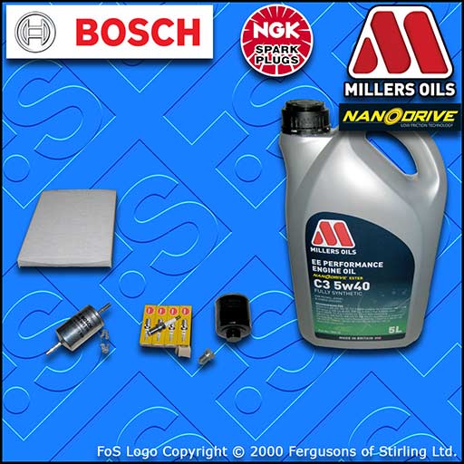 SERVICE KIT for VW POLO (6N) 1.4 16V OIL FUEL CABIN FILTER PLUGS+OIL (1997-2001)