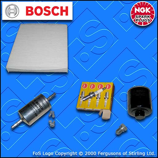 SERVICE KIT for AUDI A2 1.6 FSI OIL FUEL CABIN FILTERS NGK SPARK PLUGS 2002-2006