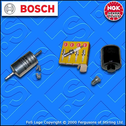 SERVICE KIT for AUDI A2 1.6 FSI OIL FUEL FILTERS NGK SPARK PLUGS (2002-2006)