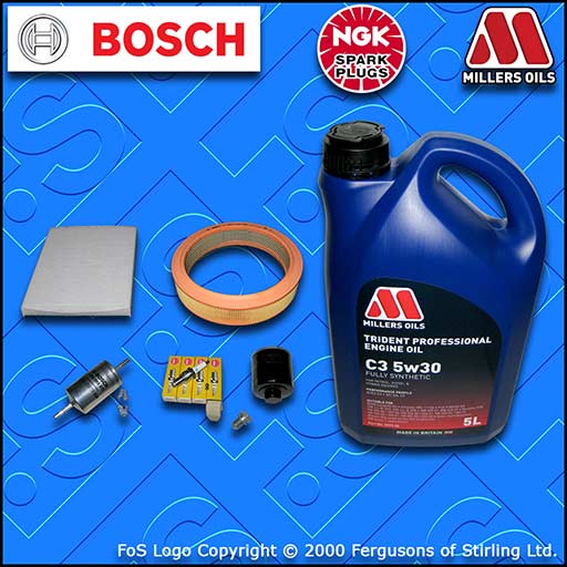 SERVICE KIT VW POLO 6N 1.0 8V AER ALL OIL AIR FUEL CABIN FILTER PLUGS +OIL 96-99