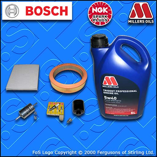 SERVICE KIT VW POLO 6N 1.0 8V AER ALL OIL AIR FUEL CABIN FILTER PLUGS +OIL 96-99