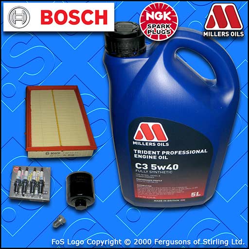 SERVICE KIT VW GOLF MK4 (1J) 1.6 16V AZD BCB OIL AIR FILTER PLUGS +OIL 2000-2005