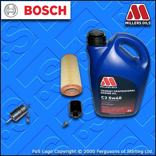 SERVICE KIT for AUDI A2 1.6 FSI OIL AIR FUEL FILTERS +5w40 LL OIL (2002-2006)