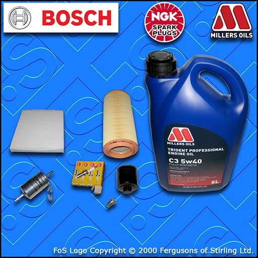 SERVICE KIT for AUDI A2 1.6 FSI OIL AIR FUEL CABIN FILTER PLUGS +OIL (2002-2006)