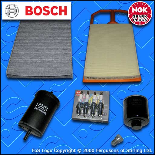 SERVICE KIT for VW NEW BEETLE 1.4 16V OIL AIR FUEL CABIN FILTERS PLUGS 2001-2010
