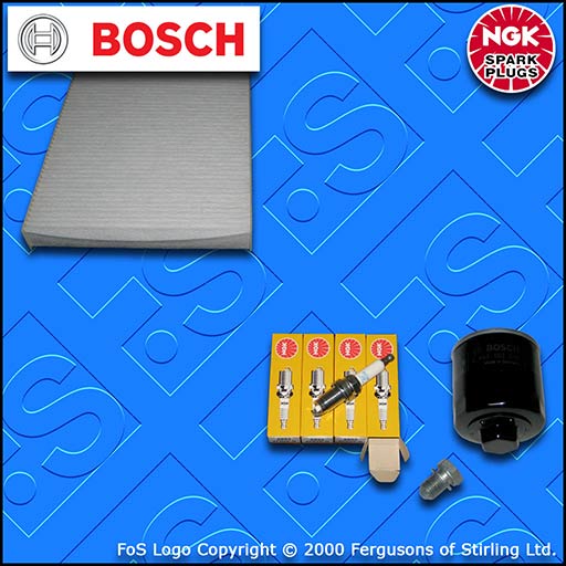 SERVICE KIT for VW POLO (9N) 1.4 16V BKY OIL CABIN FILTERS PLUGS (2004-2009)