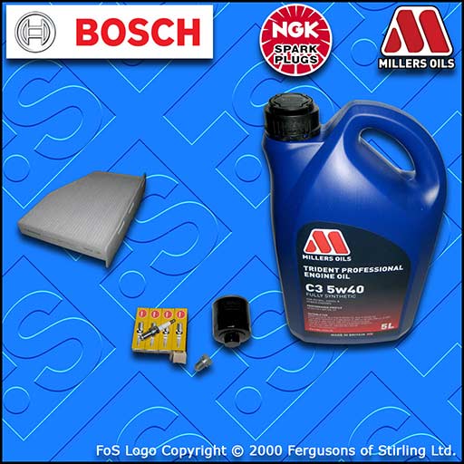 SERVICE KIT VW GOLF MK5 (1K) 1.4 16V BCA OIL CABIN FILTER PLUGS +OIL (2003-2006)