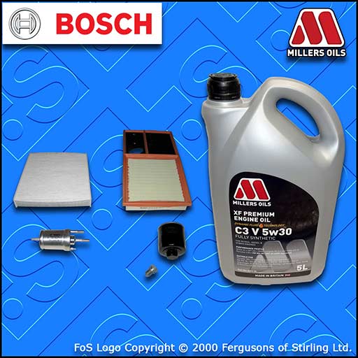 SERVICE KIT VW POLO MK5 6C 6R 1.4 CGGB CMAA OIL AIR FUEL CABIN FILTER +OIL 10-15