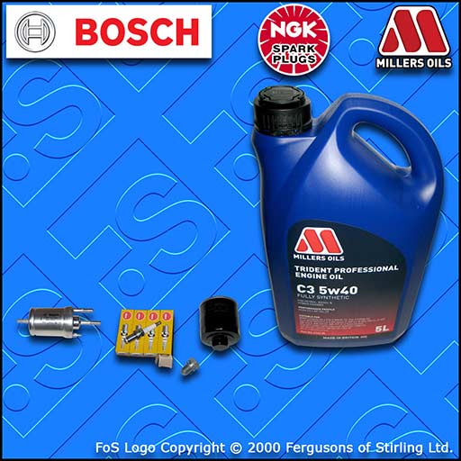 SERVICE KIT VW GOLF MK5 (1K) 1.4 16V BCA OIL FUEL FILTERS PLUGS +OIL (2005-2006)