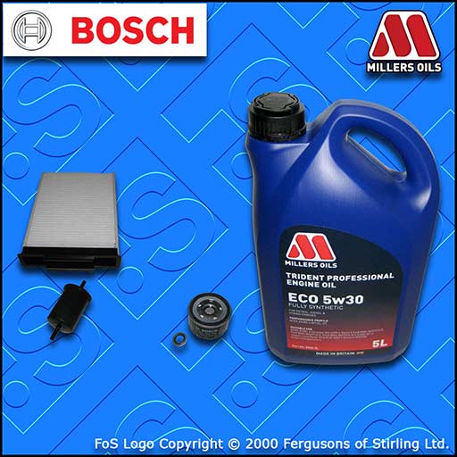 SERVICE KIT for RENAULT MEGANE II 1.4 16V OIL FUEL CABIN FILTER +OIL (2002-2009)