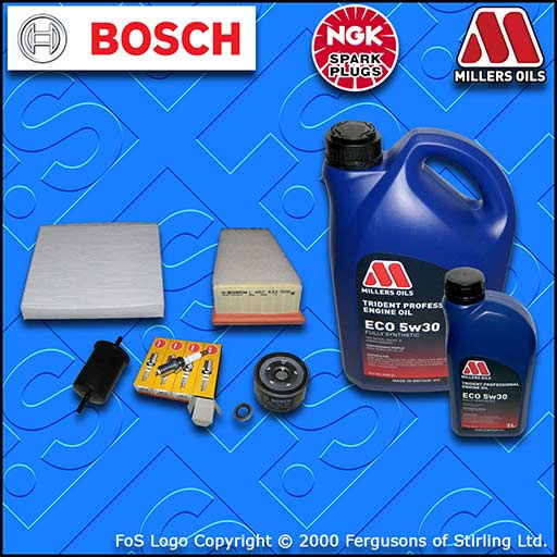 SERVICE KIT for RENAULT LAGUNA II 1.8 16V OIL AIR FUEL CABIN FILTERS PLUGS +OIL
