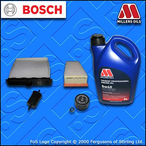SERVICE KIT for RENAULT SCENIC II 1.4 OIL AIR FUEL CABIN FILTER +OIL (2003-2009)