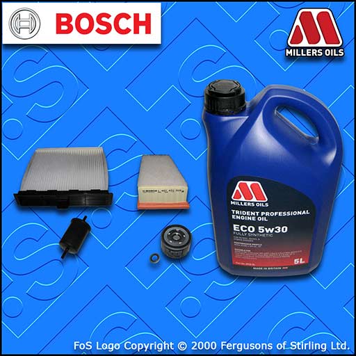 SERVICE KIT for RENAULT SCENIC II 1.4 OIL AIR FUEL CABIN FILTER +OIL (2003-2009)