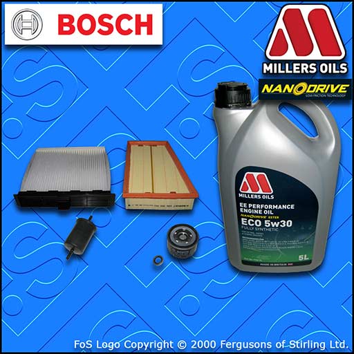 SERVICE KIT for RENAULT SCENIC II 1.6 OIL AIR FUEL CABIN FILTER +OIL (2003-2009)