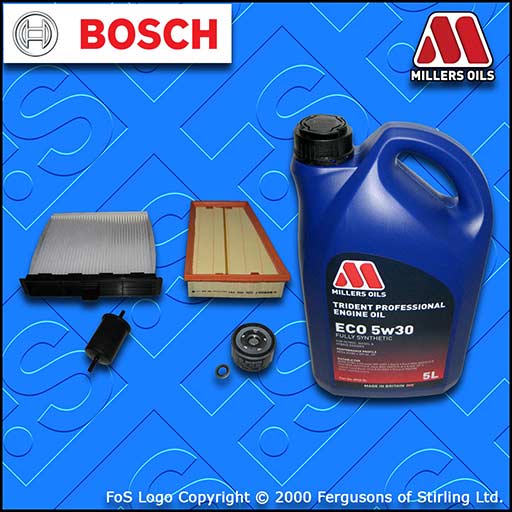 SERVICE KIT for RENAULT SCENIC II 1.6 OIL AIR FUEL CABIN FILTER +OIL (2003-2009)