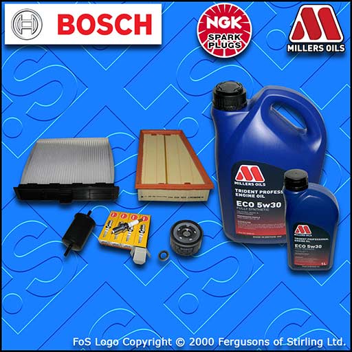 SERVICE KIT for RENAULT SCENIC II 2.0 OIL AIR FUEL CABIN FILTER PLUGS +OIL 03-09