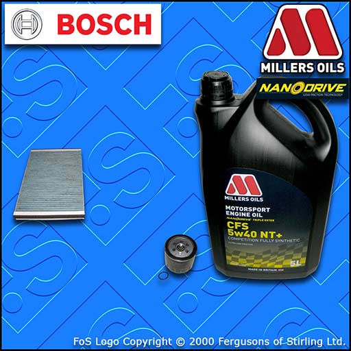 SERVICE KIT for OPEL VAUXHALL ASTRA H MK5 VXR OIL CABIN FILTER +CFS NT+ 5w40 OIL