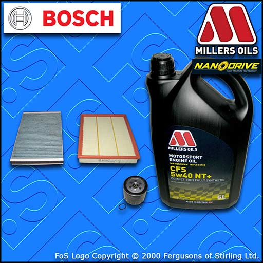 SERVICE KIT OPEL VAUXHALL ASTRA H MK5 VXR OIL AIR CABIN FILTER +CFS NT+ 5w40 OIL