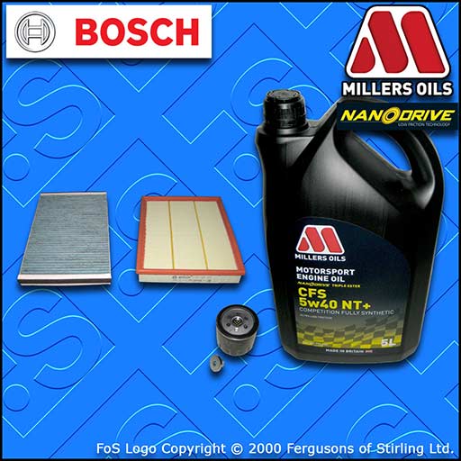 SERVICE KIT OPEL VAUXHALL ASTRA H MK5 VXR OIL AIR CABIN FILTER +CFS NT+ 5w40 OIL