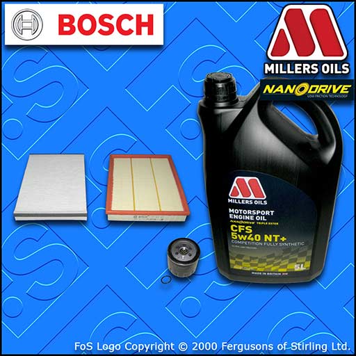 SERVICE KIT OPEL VAUXHALL ASTRA H MK5 VXR OIL AIR CABIN FILTER +CFS NT+ 5w40 OIL