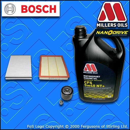 SERVICE KIT OPEL VAUXHALL ASTRA H MK5 VXR OIL AIR CABIN FILTER +CFS NT+ 5w40 OIL