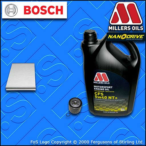 SERVICE KIT for OPEL VAUXHALL ASTRA H MK5 VXR OIL CABIN FILTER +CFS NT+ 5w40 OIL