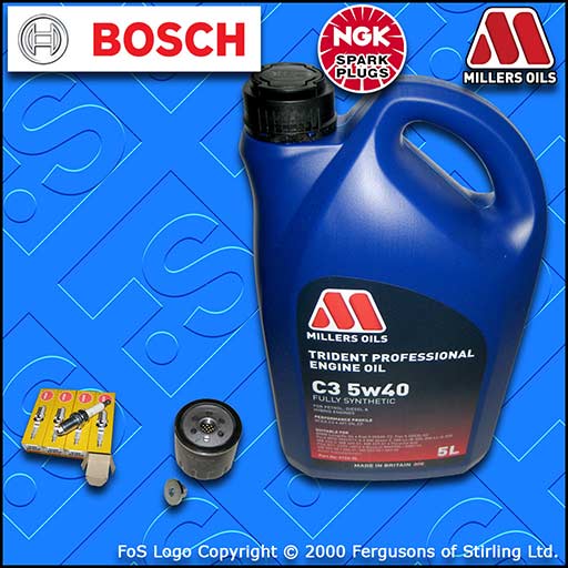 SERVICE KIT for OPEL VAUXHALL TIGRA B 1.8 OIL FILTER PLUGS +5w40 OIL (2004-2009)