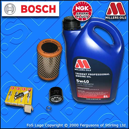 SERVICE KIT for RENAULT CLIO MK2 1.2 8V OIL AIR FILTER PLUGS +5L OIL (2001-2005)