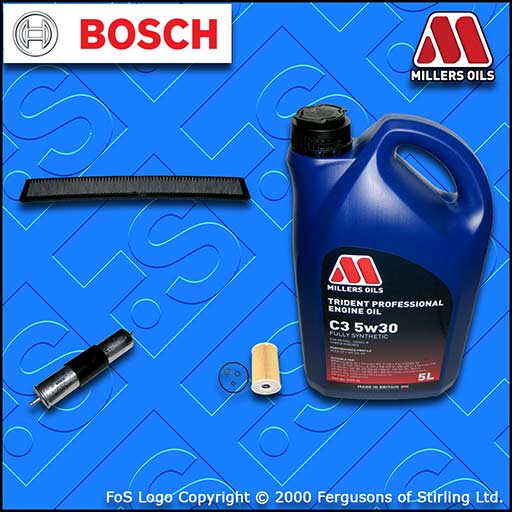 SERVICE KIT for BMW 3 SERIES (E46) 316I M43 OIL FUEL CABIN FILTER +OIL 1999-2001