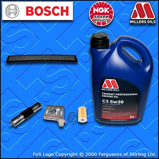 SERVICE KIT BMW 3 SERIES E46 318I M43 OIL FUEL CABIN FILTER PLUGS +OIL 1998-2001