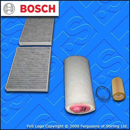 SERVICE KIT for BMW 5 SERIES (E39) 520D BOSCH OIL AIR CABIN FILTERS (2000-2003)