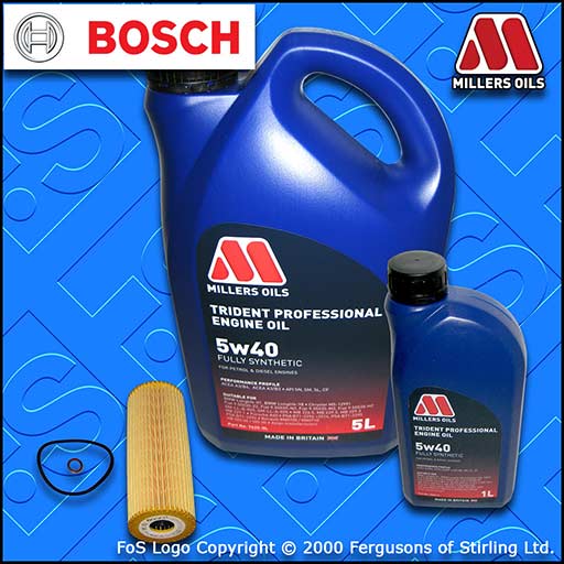 SERVICE KIT for MERCEDES M-CLASS (W163) ML230 OIL FILTER +ENGINE OIL (1998-2005)