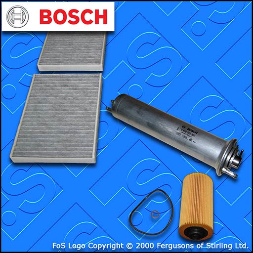 SERVICE KIT for BMW 5 SERIES (E39) 540I BOSCH OIL FUEL CABIN FILTERS (1998-2003)