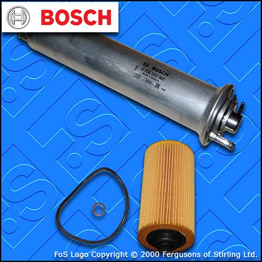 SERVICE KIT for BMW 5 SERIES (E39) 540I BOSCH OIL FUEL FILTERS (1998-2003)