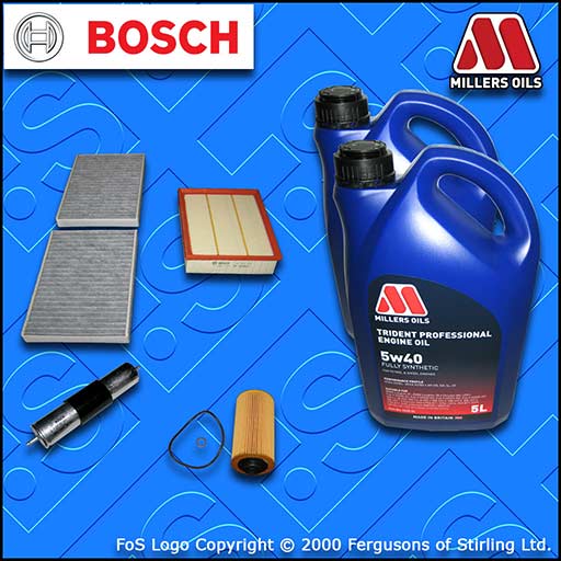 SERVICE KIT for BMW 5 SERIES (E39) 540I OIL AIR FUEL CABIN FILTERS +OIL (96-98)