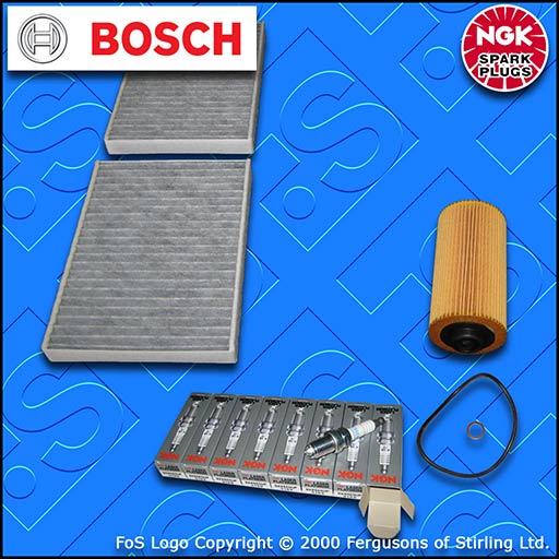 SERVICE KIT for BMW 5 SERIES (E39) M5 BOSCH OIL CABIN FILTER NGK PLUGS 1998-2003