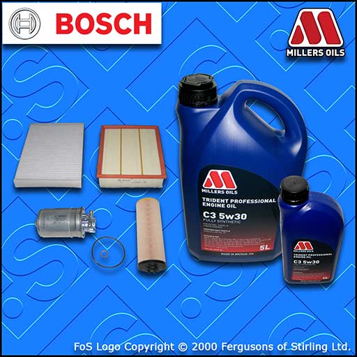 SERVICE KIT for AUDI A6 (C5) 2.5 TDI OIL AIR FUEL CABIN FILTER +OIL (1998-2005)