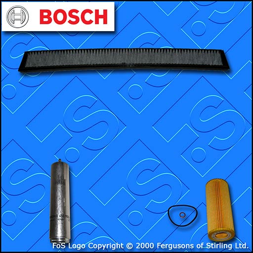 SERVICE KIT for BMW X3 2.0 D E83 M47 BOSCH OIL FUEL CABIN FILTERS (2004-2007)