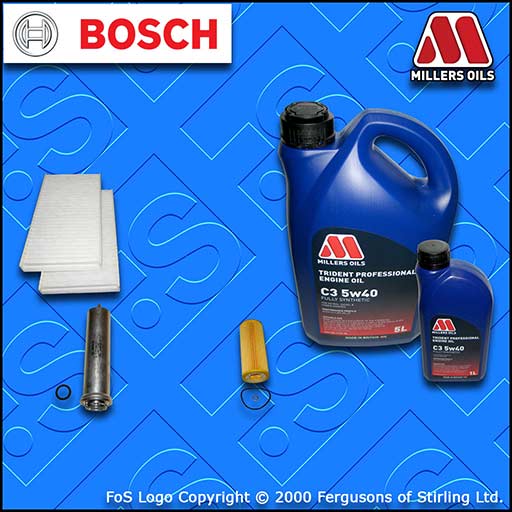 SERVICE KIT BMW 5 SERIES 520D E60 E61 M47 OIL FUEL CABIN FILTER +OIL (2005-2007)