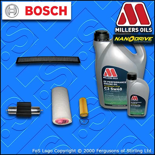 SERVICE KIT BMW 3 SERIES 318D E46 1995CC OIL AIR FUEL CABIN FILTER+OIL 2003-2005