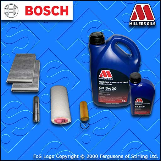 SERVICE KIT BMW 5 SERIES 520D E60 E61 M47 OIL AIR FUEL CABIN FILTER +OIL (05-07)