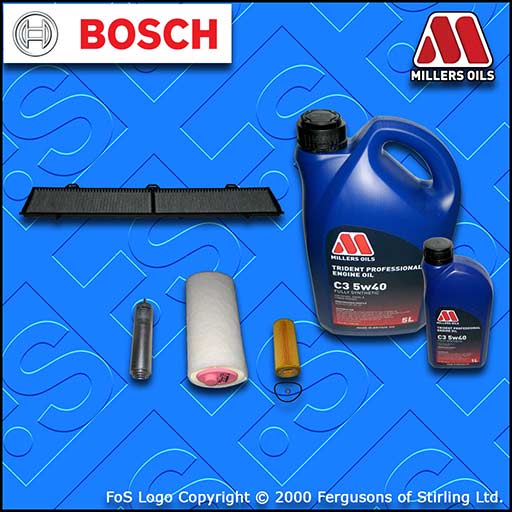 SERVICE KIT BMW 3 SERIES 320D M47 E90 E91 OIL AIR FUEL CABIN FILTER +OIL (05-07)