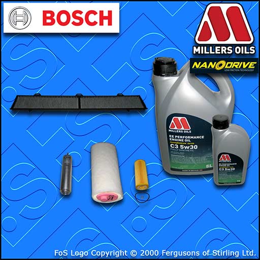 SERVICE KIT BMW 3 SERIES 318D M47 E90 E91 OIL AIR FUEL CABIN FILTER +OIL (05-07)