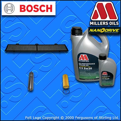 SERVICE KIT BMW 3 SERIES 318D M47 E90 E91 OIL FUEL CABIN FILTER +OIL (2005-2007)