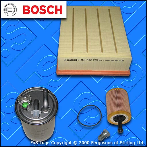 SERVICE KIT for AUDI A4 (B7) 2.0 TDI 16V BOSCH OIL AIR FUEL FILTERS (2004-2009)