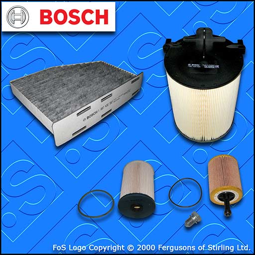 SERVICE KIT for VW CADDY (2K) 2.0 SDI BOSCH OIL AIR FUEL CABIN FILTERS 2004-2006