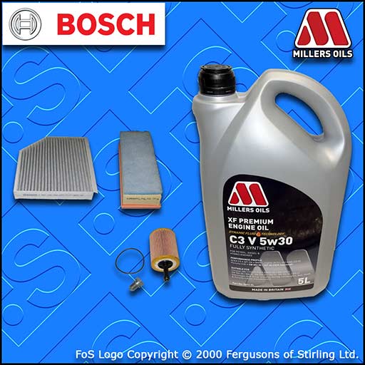 SERVICE KIT AUDI A4 (8K/B8) 2.0 TDI CAG CAH CME OIL AIR CABIN FILTERS +OIL 07-15