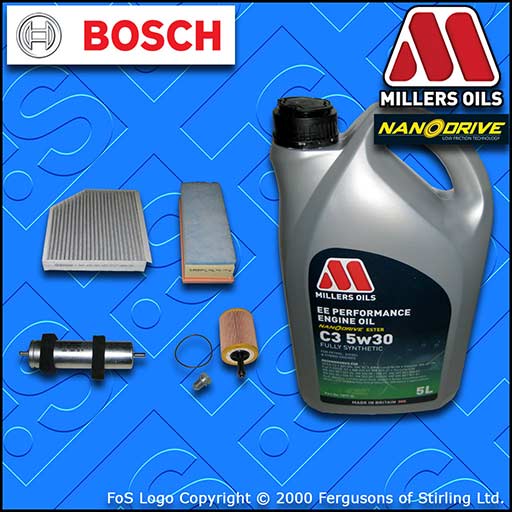 SERVICE KIT AUDI A4 (8K/B8) 2.0 TDI CAG CAH CME OIL AIR FUEL CABIN FILTERS +OIL