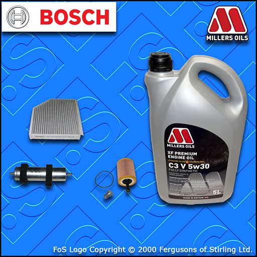 SERVICE KIT AUDI A4 (8K/B8) 2.0 TDI CAG CAH CME OIL FUEL CABIN FILTER +OIL 07-15