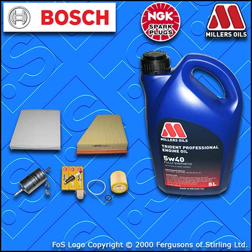 SERVICE KIT for VW FOX 1.2 BMD OIL AIR FUEL CABIN FILTER PLUGS +OIL (2005-2007)